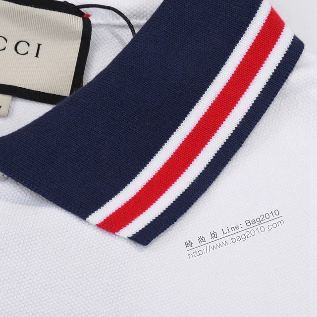 Gucci古奇專櫃古馳2023SS新款刺繡Polo翻領T恤 男女同款 tzy2696
